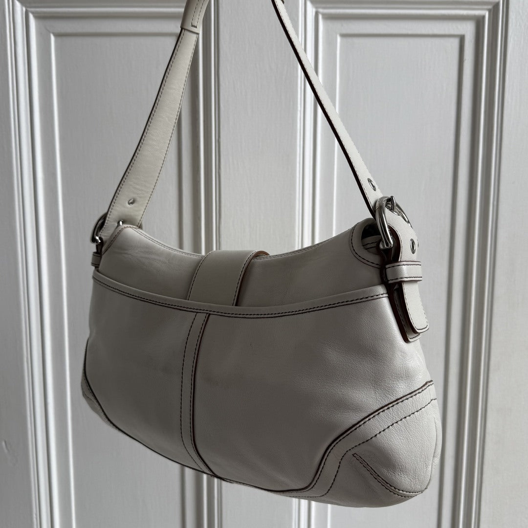 Coach Soho Leather White Shoulder Bag