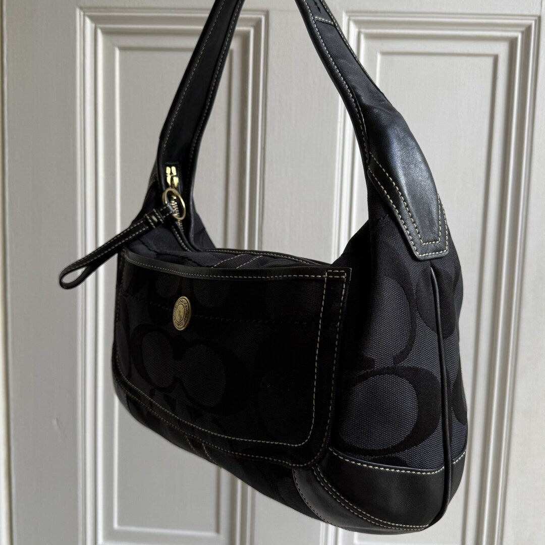Coach Signature Black Shoulder Bag