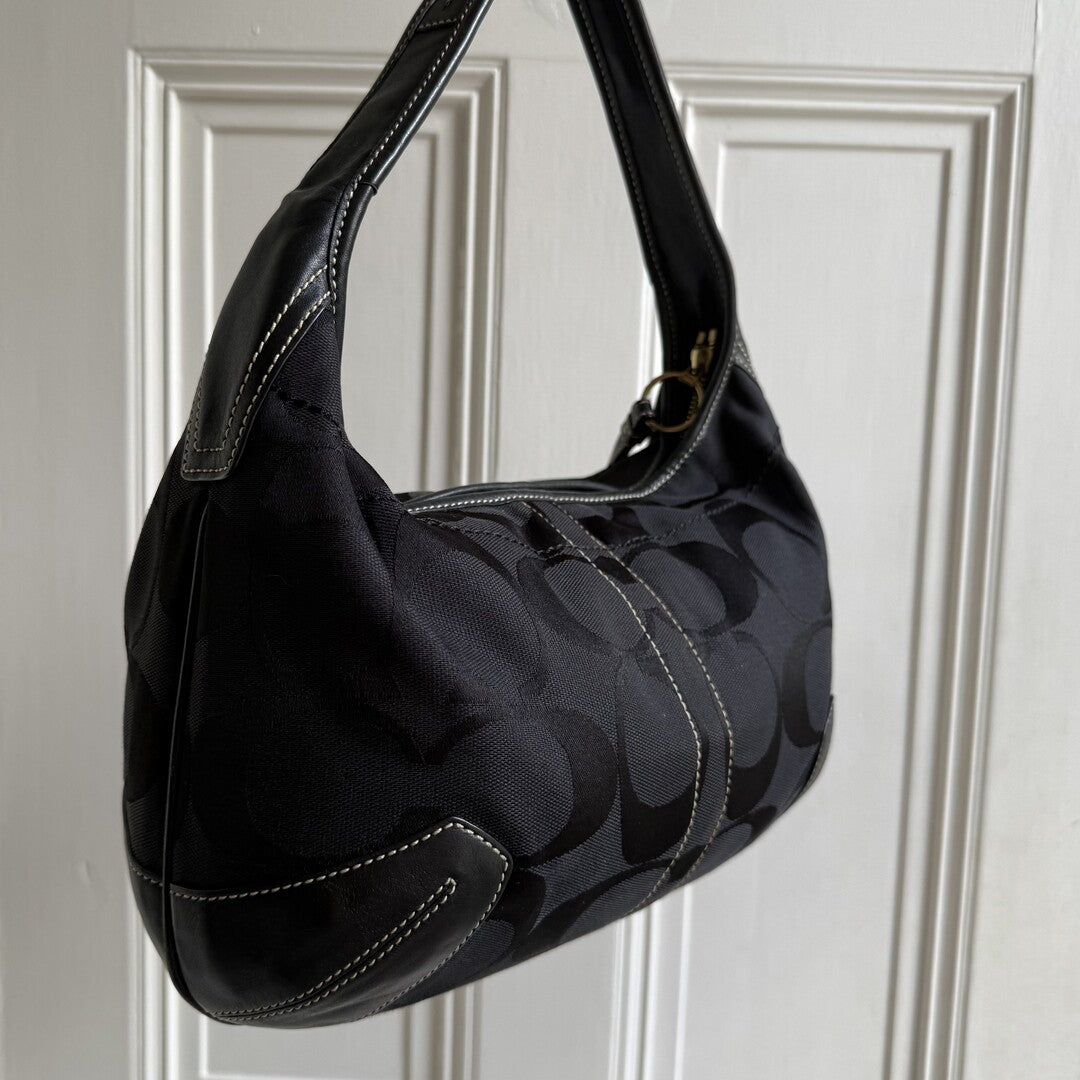 Coach Signature Black Shoulder Bag