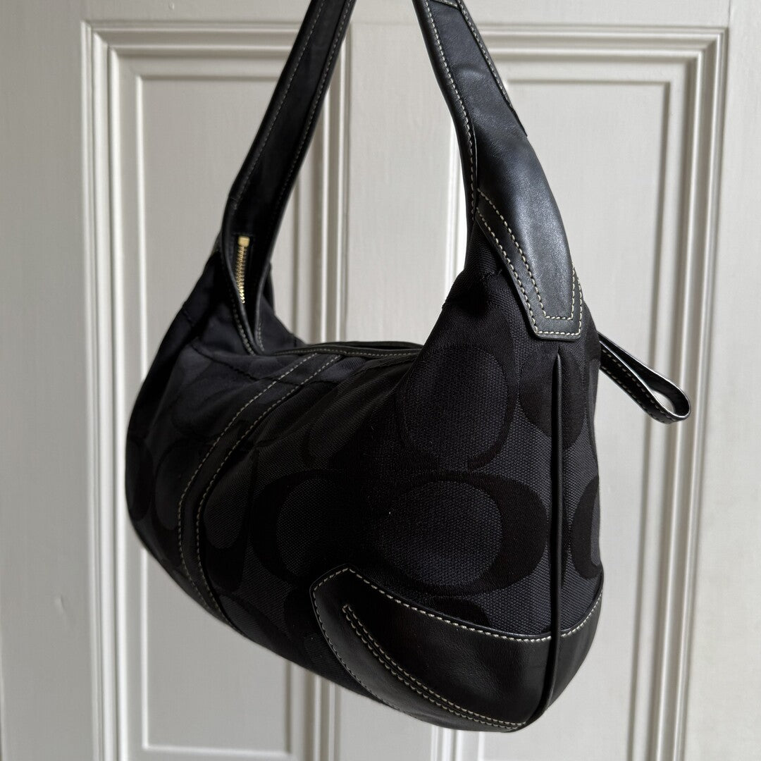 Coach Signature Black Shoulder Bag
