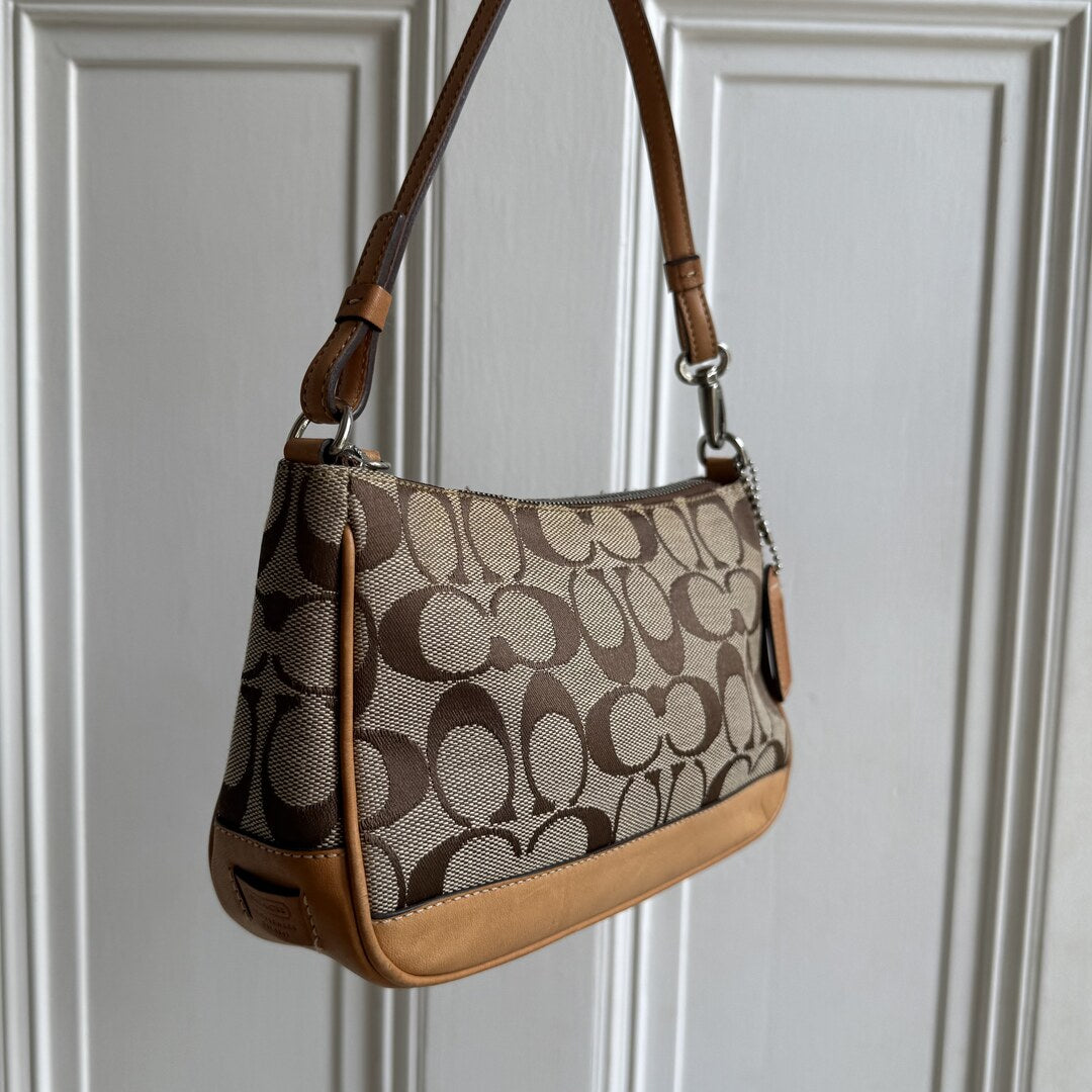 Coach Signature Demi Tan Shoulder Bag
