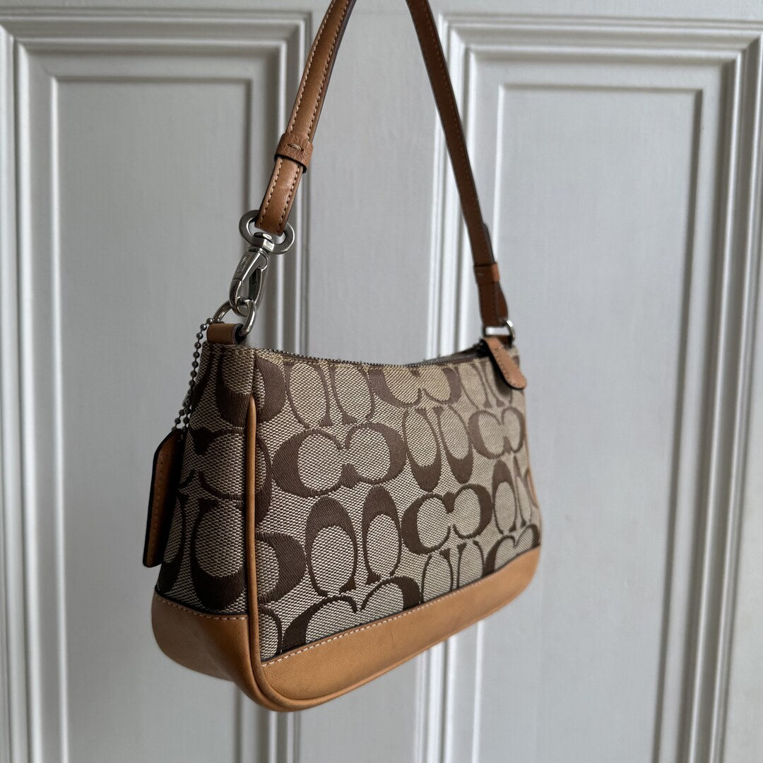 Coach Signature Demi Tan Shoulder Bag