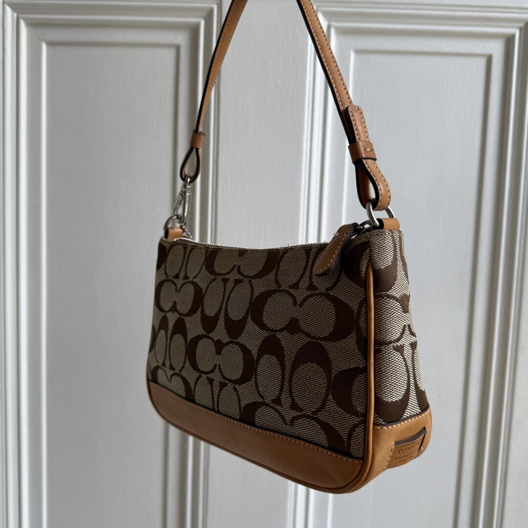 Coach Signature Demi Tan Shoulder Bag