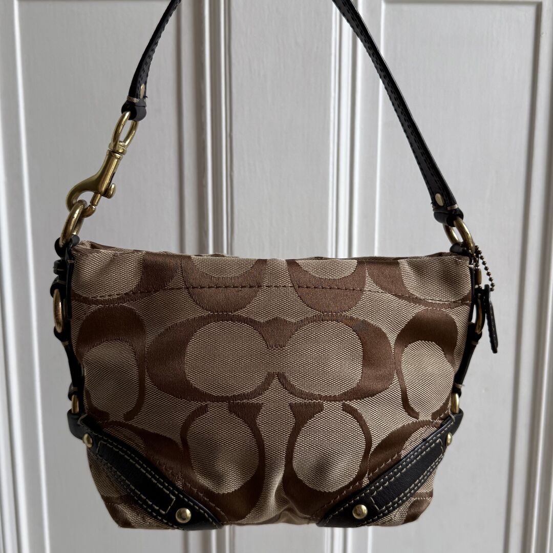 Coach Signature Studded Black Mini Handbag