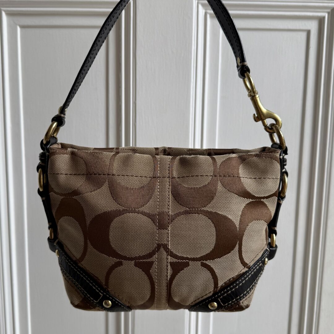 Coach Signature Studded Black Mini Handbag