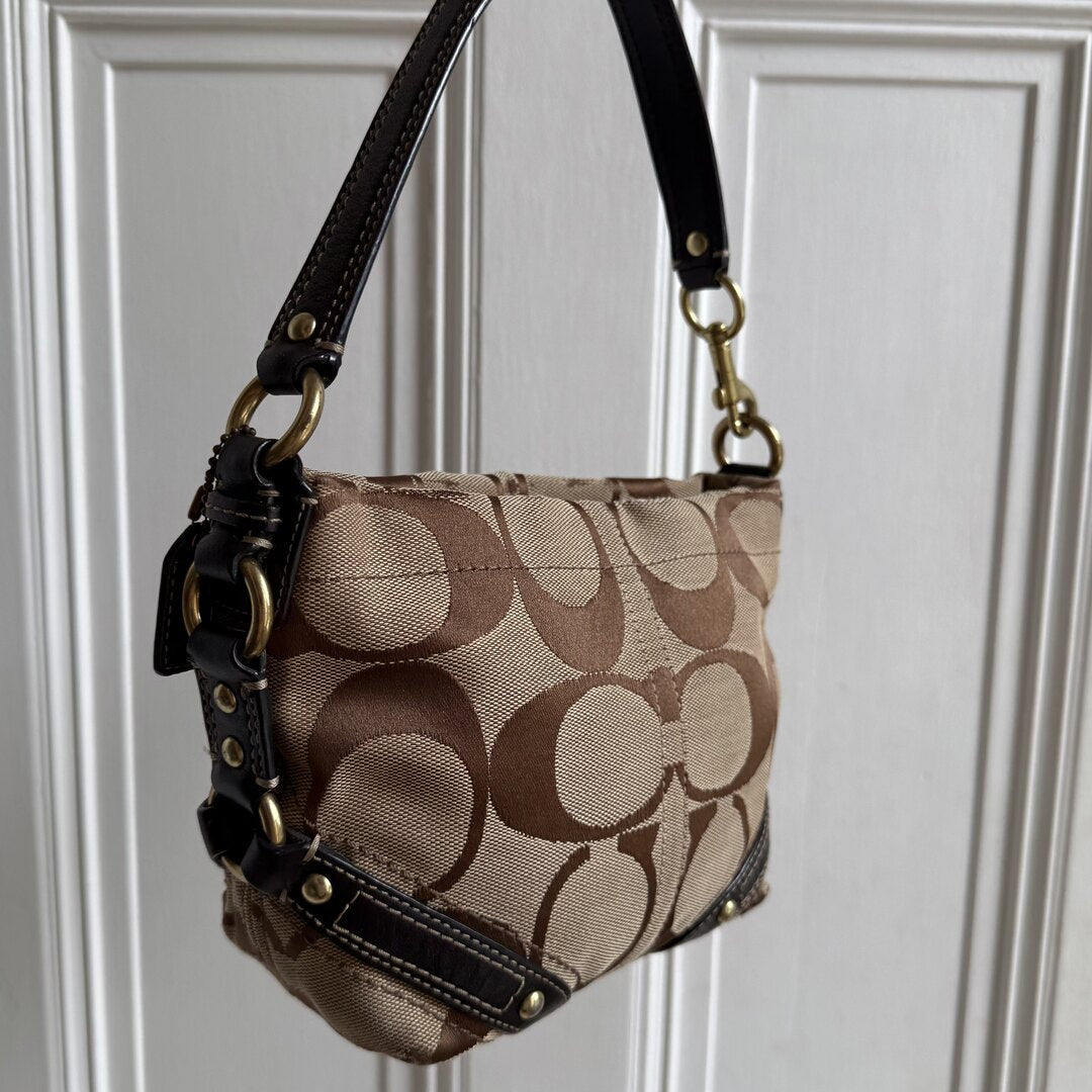 Coach Signature Studded Black Mini Handbag