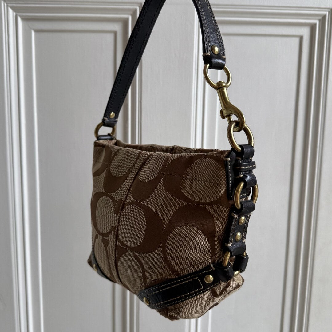 Coach Signature Studded Black Mini Handbag