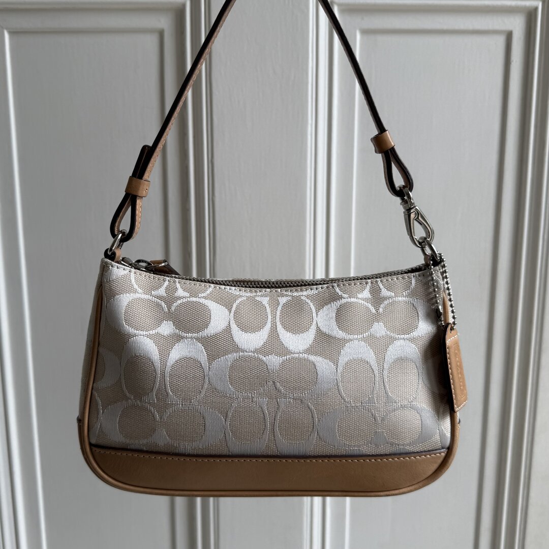Coach Signature Demi White Shoulder Bag