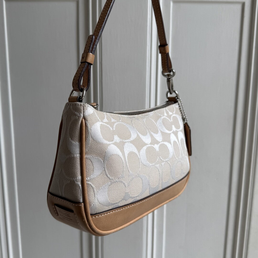 Coach Signature Demi White Shoulder Bag