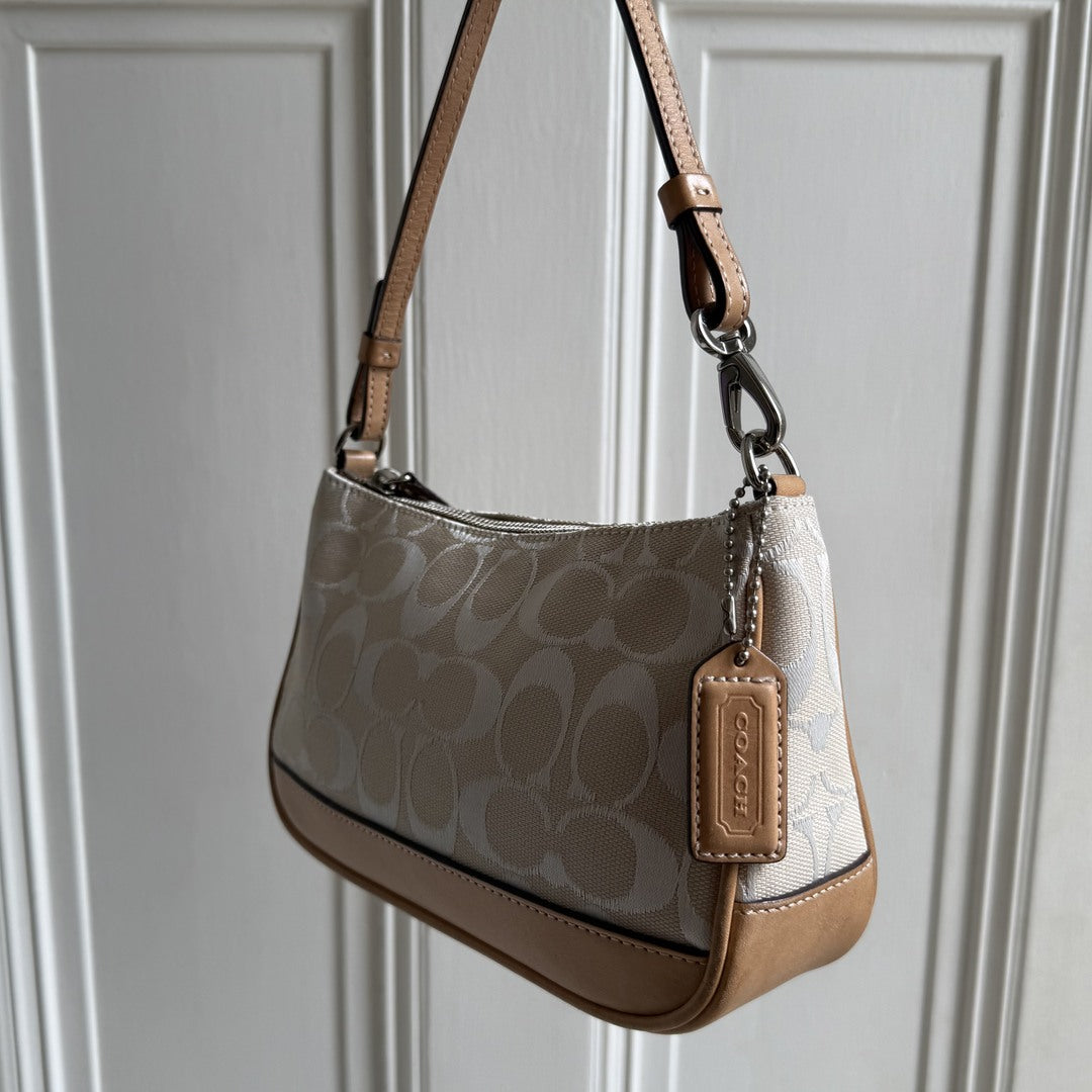 Coach Signature Demi White Shoulder Bag