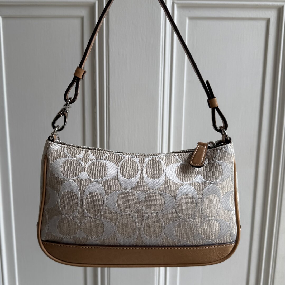 Coach Signature Demi White Shoulder Bag
