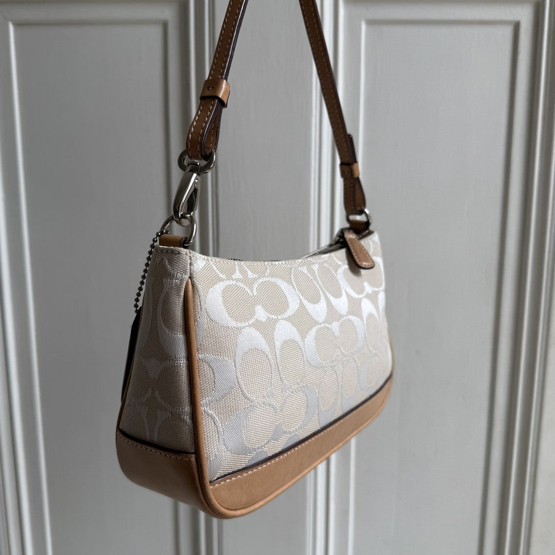 Coach Signature Demi White Shoulder Bag