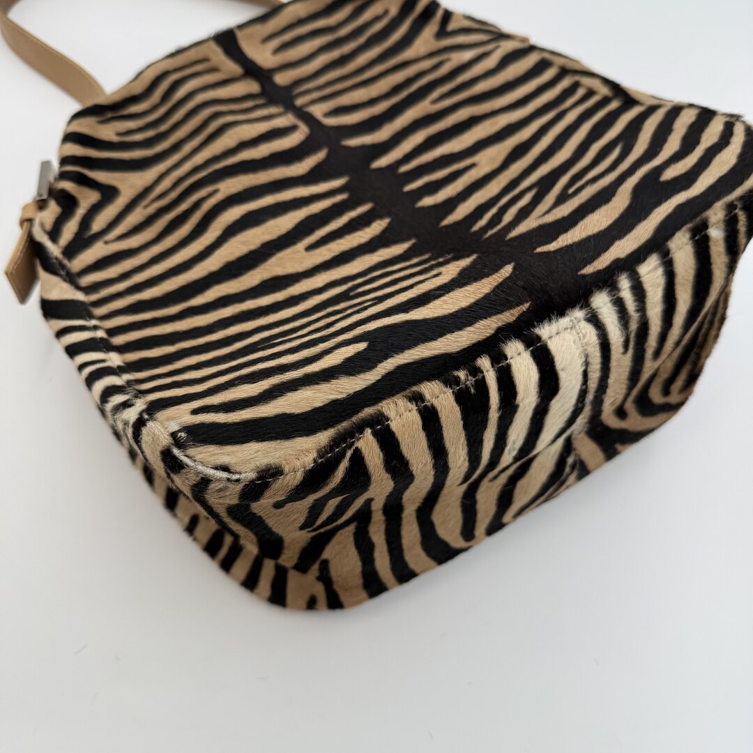 Fendi Mamma Zebra Pony Hair Shoulder Bag