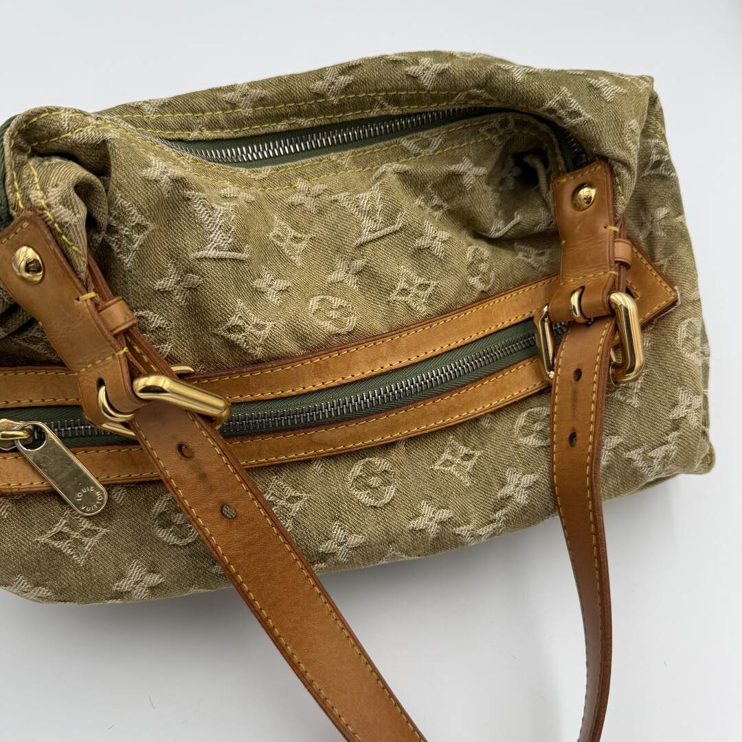 2006 Louis Vuitton Green Denim Baggy GM Shoulder Bag