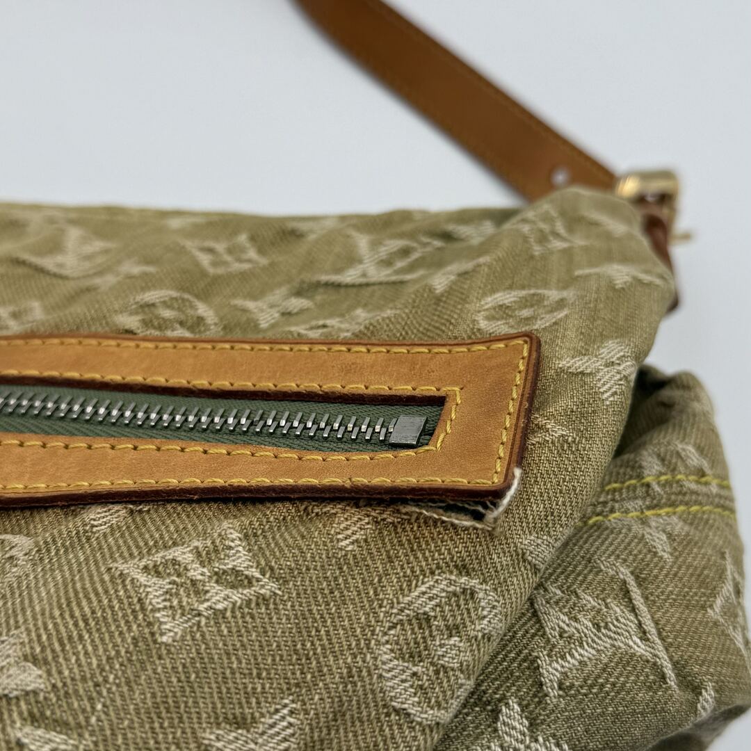 2006 Louis Vuitton Green Denim Baggy GM Shoulder Bag