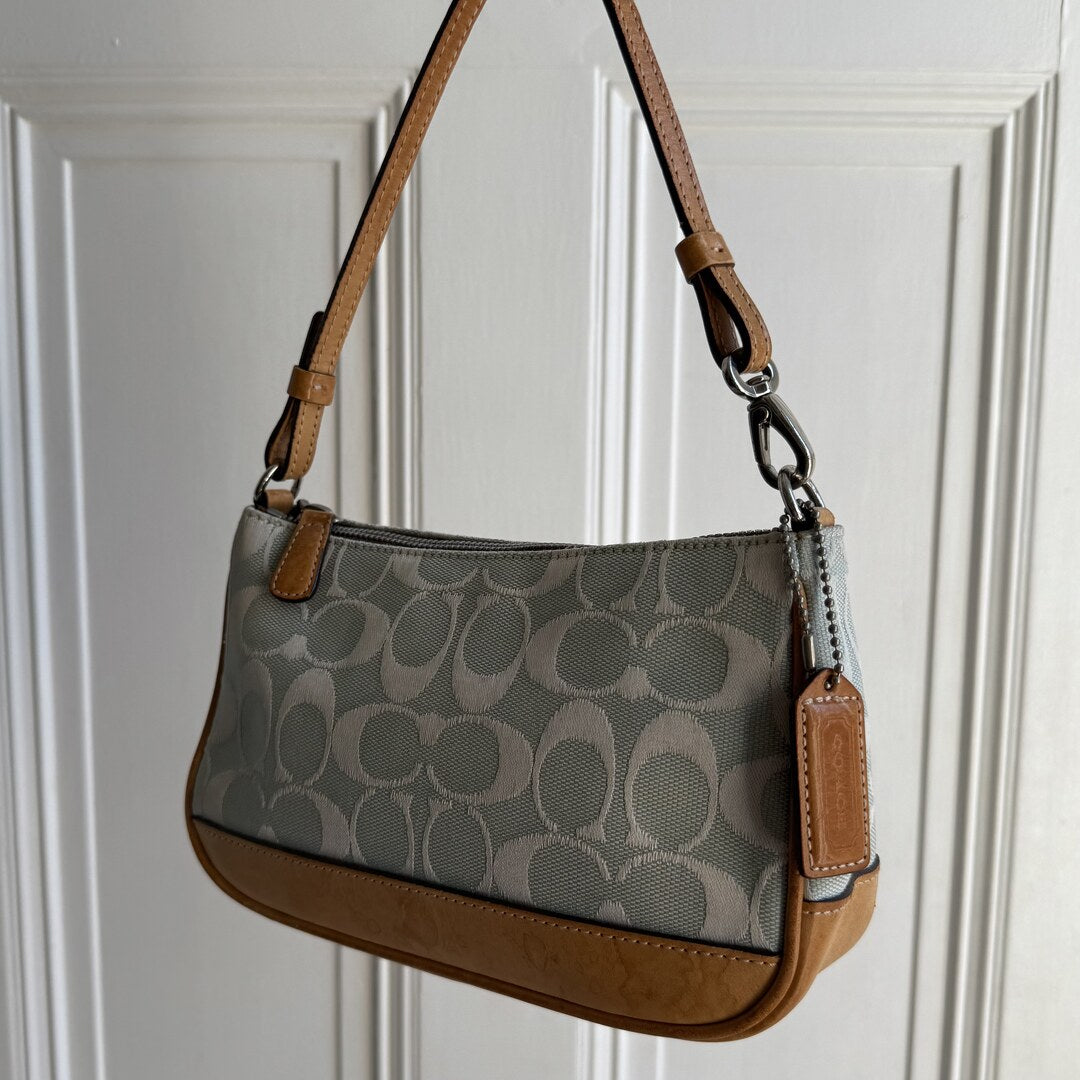 Coach Signature Demi Blue Shoulder Bag
