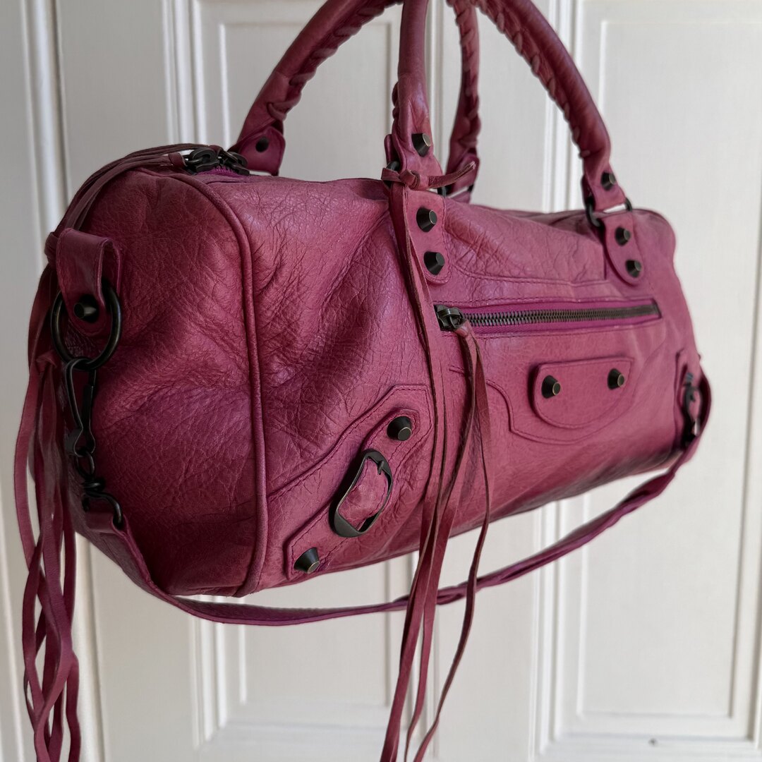 2003 Balenciaga The Twiggy Pink Leather Handbag