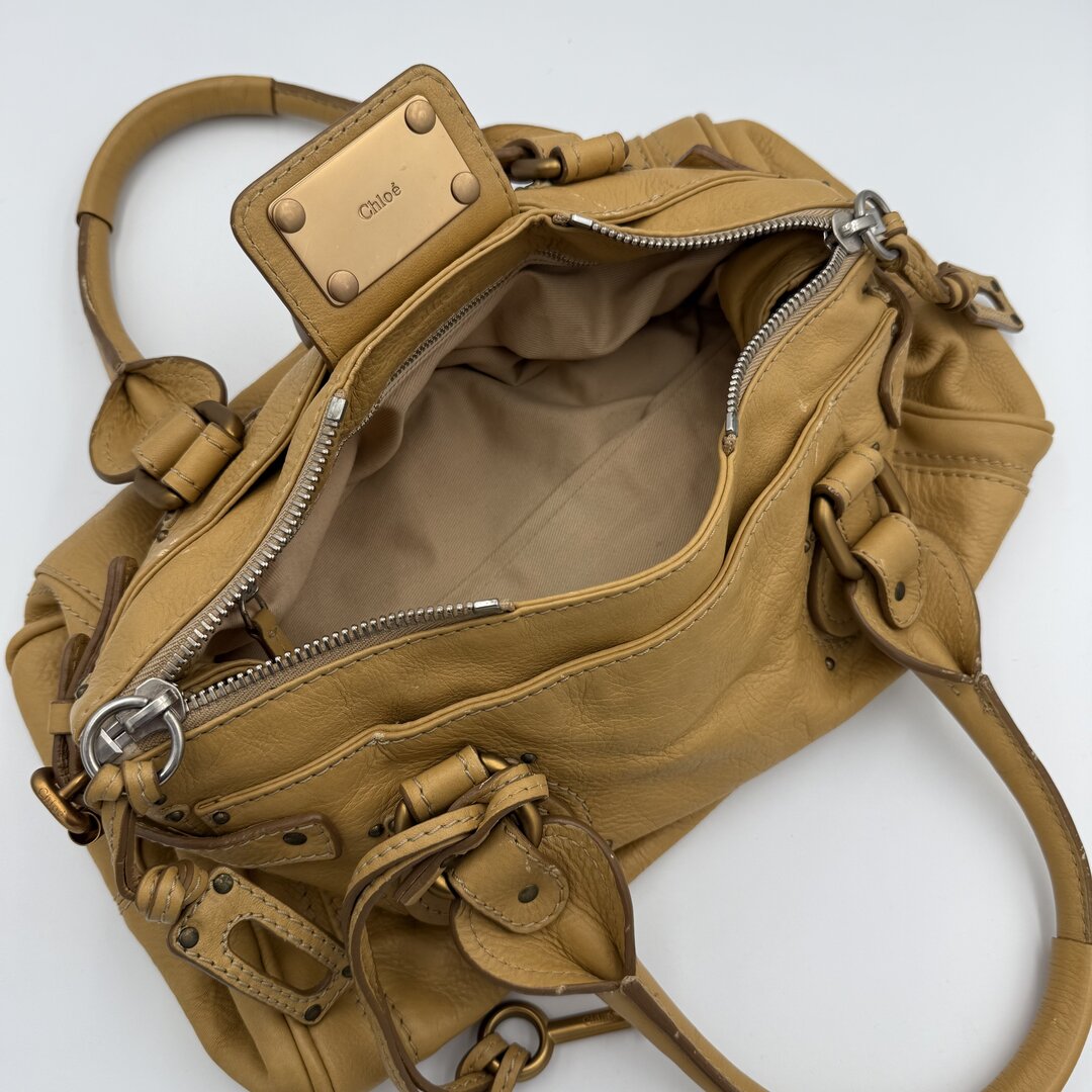 Chloe Paddington Leather Yellow Shoulder Bag