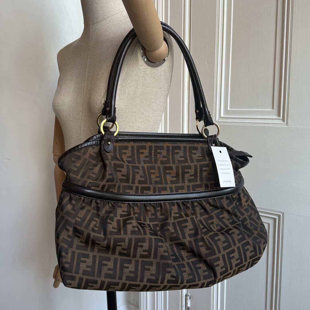 Fendi Zucca Charm Tote Bag