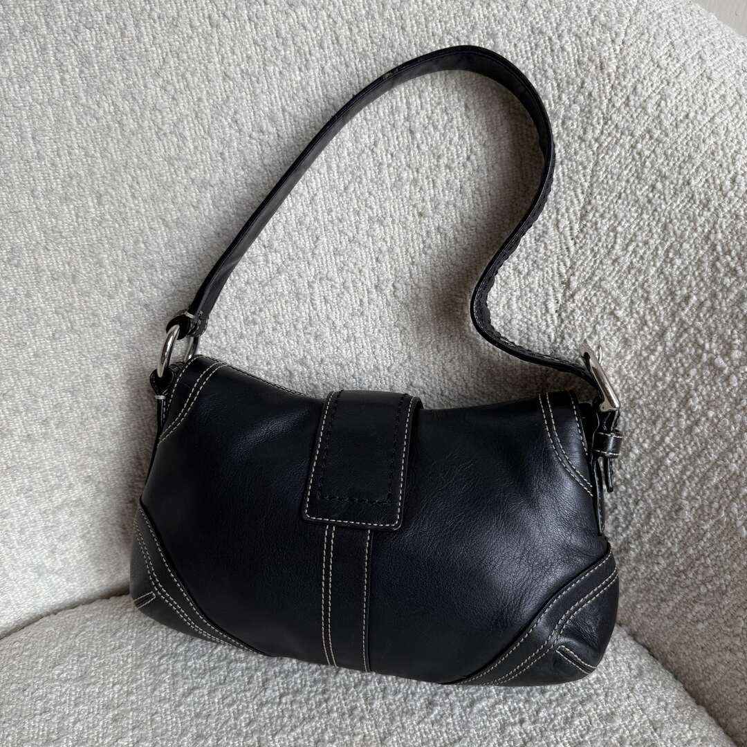 Coach Mini Soho Leather Black Shoulder Bag
