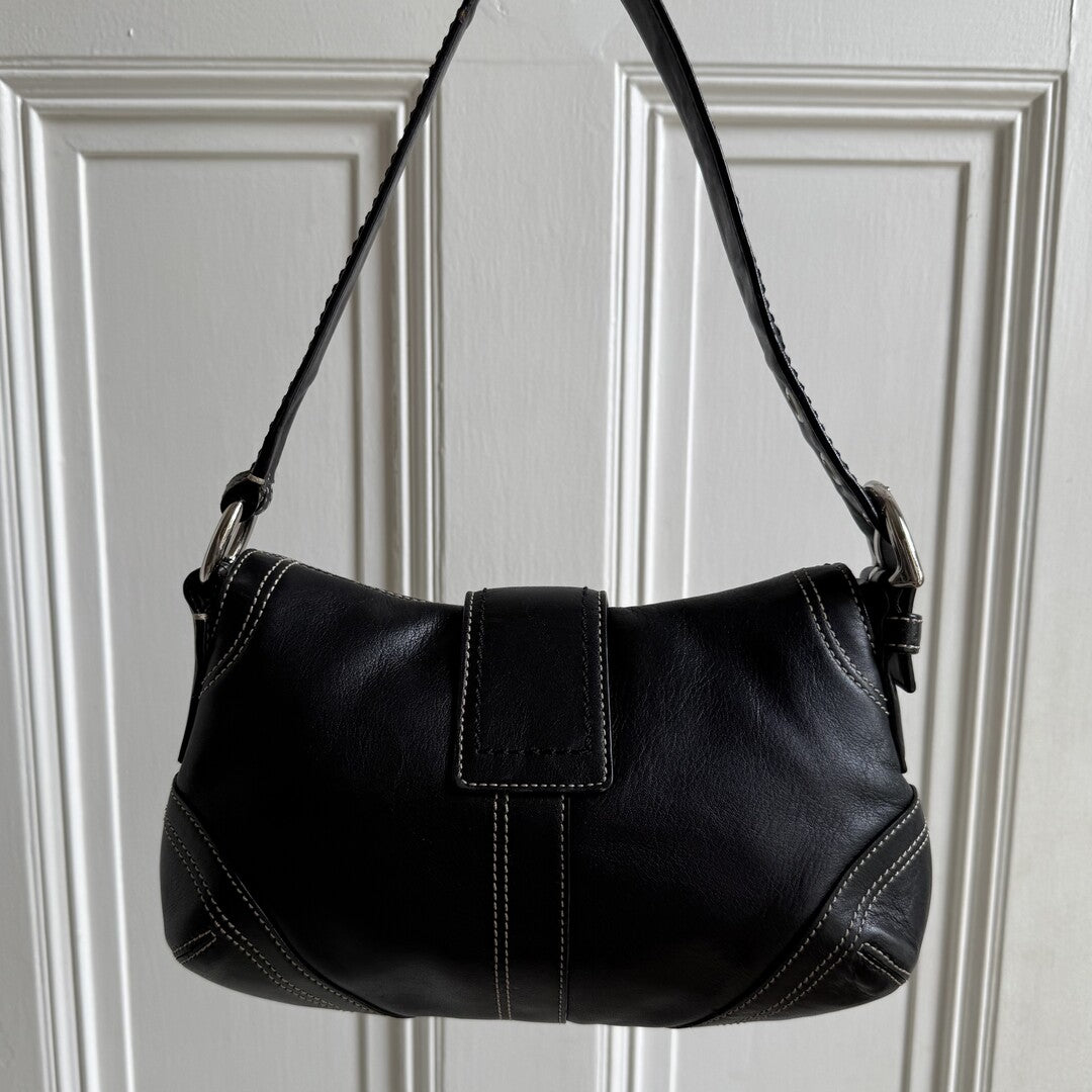 Coach Mini Soho Leather Black Shoulder Bag