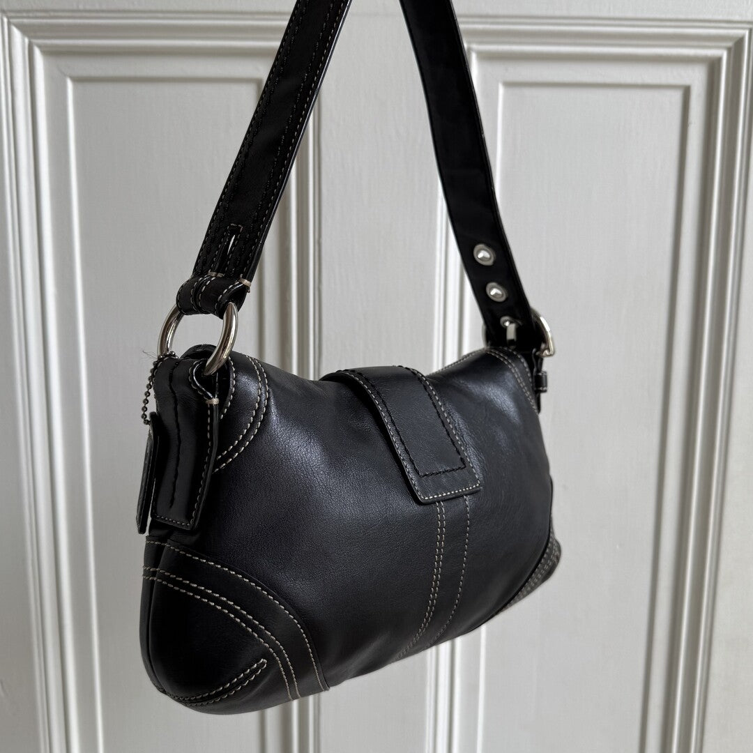 Coach Mini Soho Leather Black Shoulder Bag