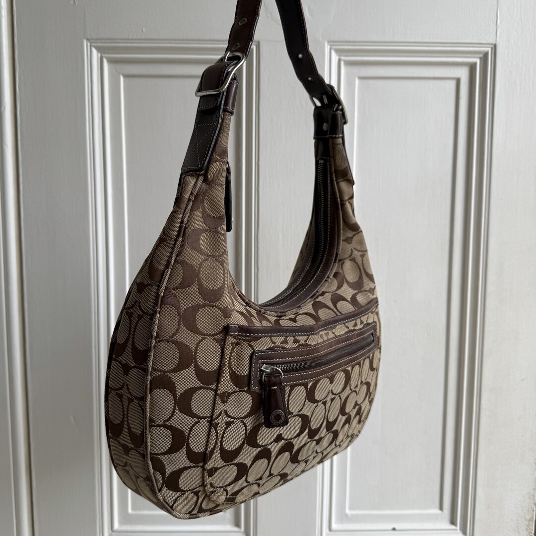 Coach Signature Brown Shoulder Bag