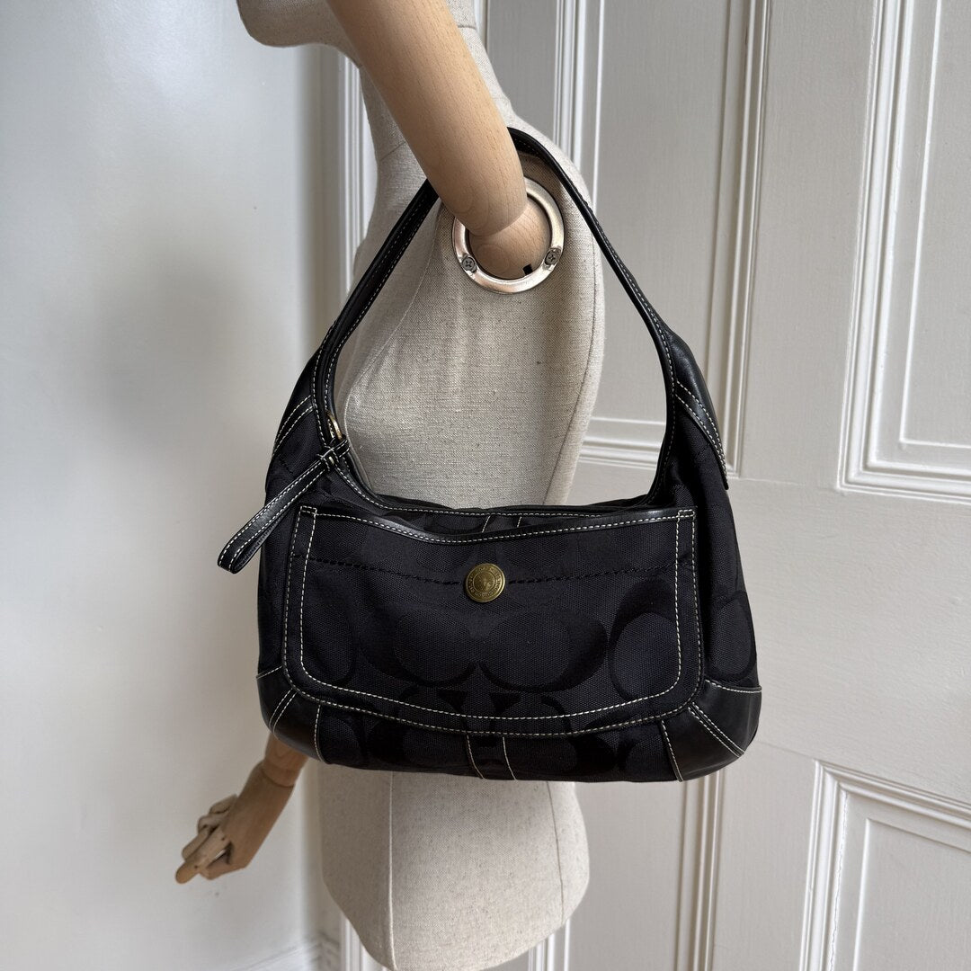 Coach Signature Black Shoulder Bag