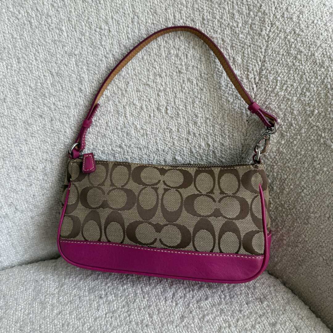 Coach Signature Demi Pink Shoulder Bag