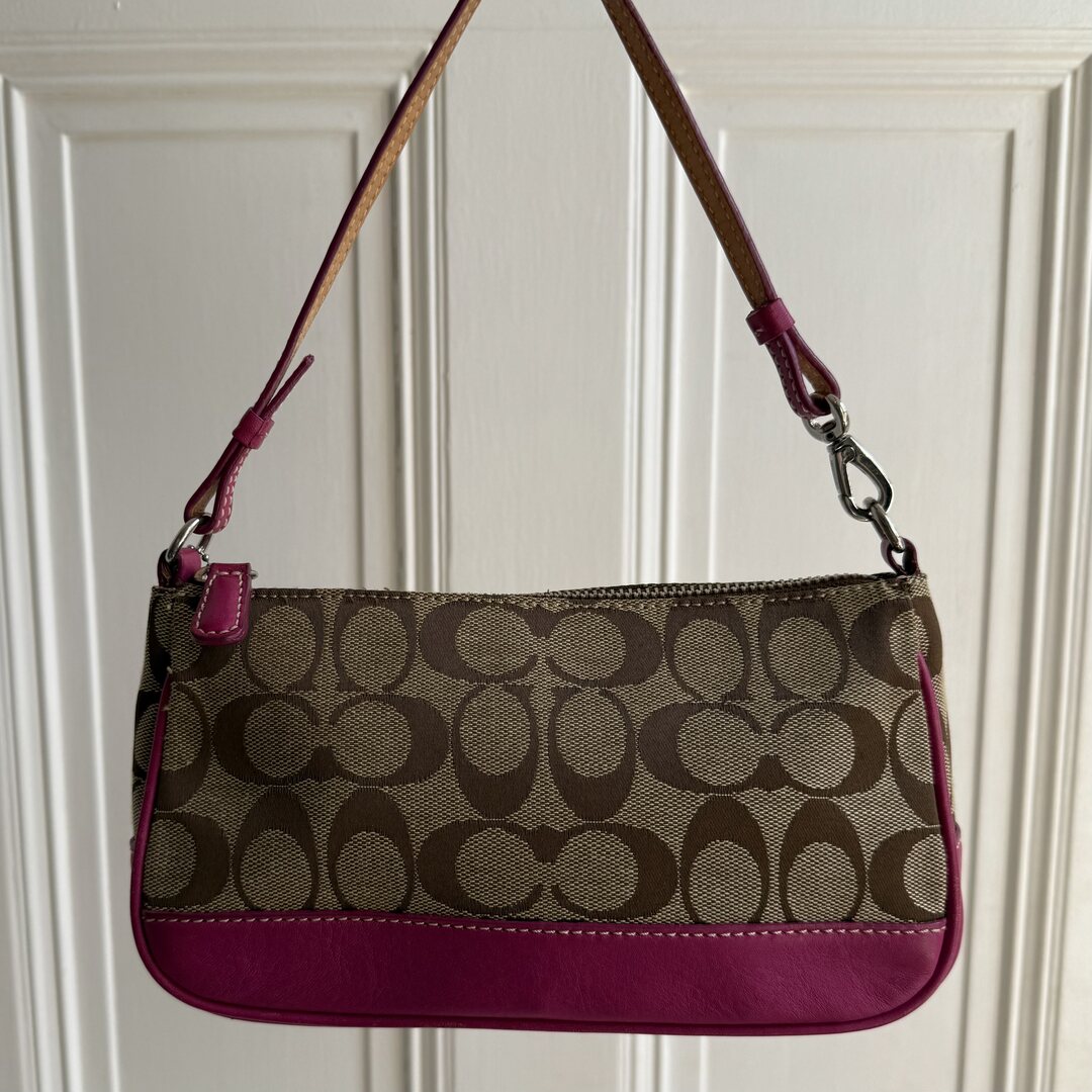 Coach Signature Demi Pink Shoulder Bag
