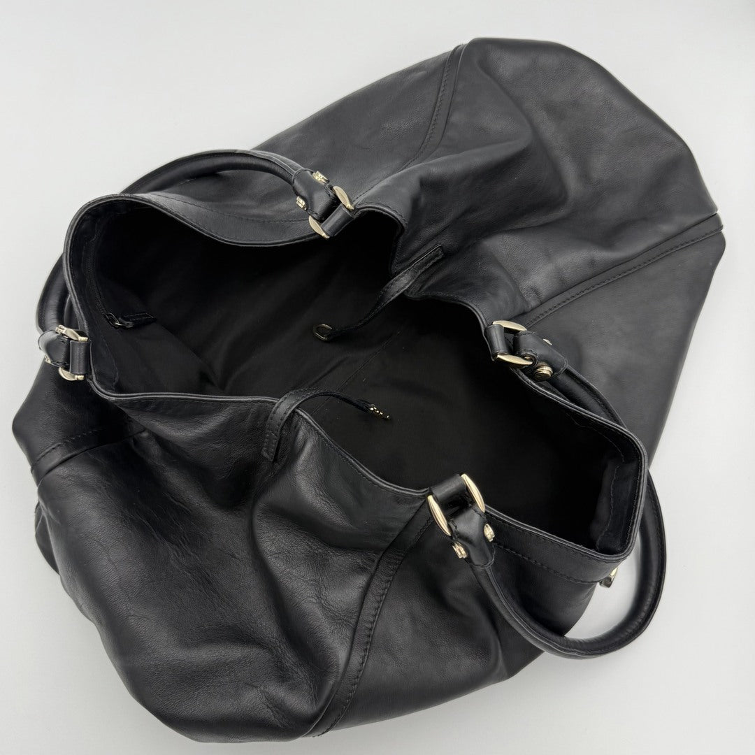Gucci Abbey Black Leather Tote Bag