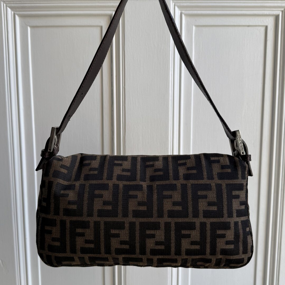 Fendi Mamma Baguette Zucca Shoulder Bag