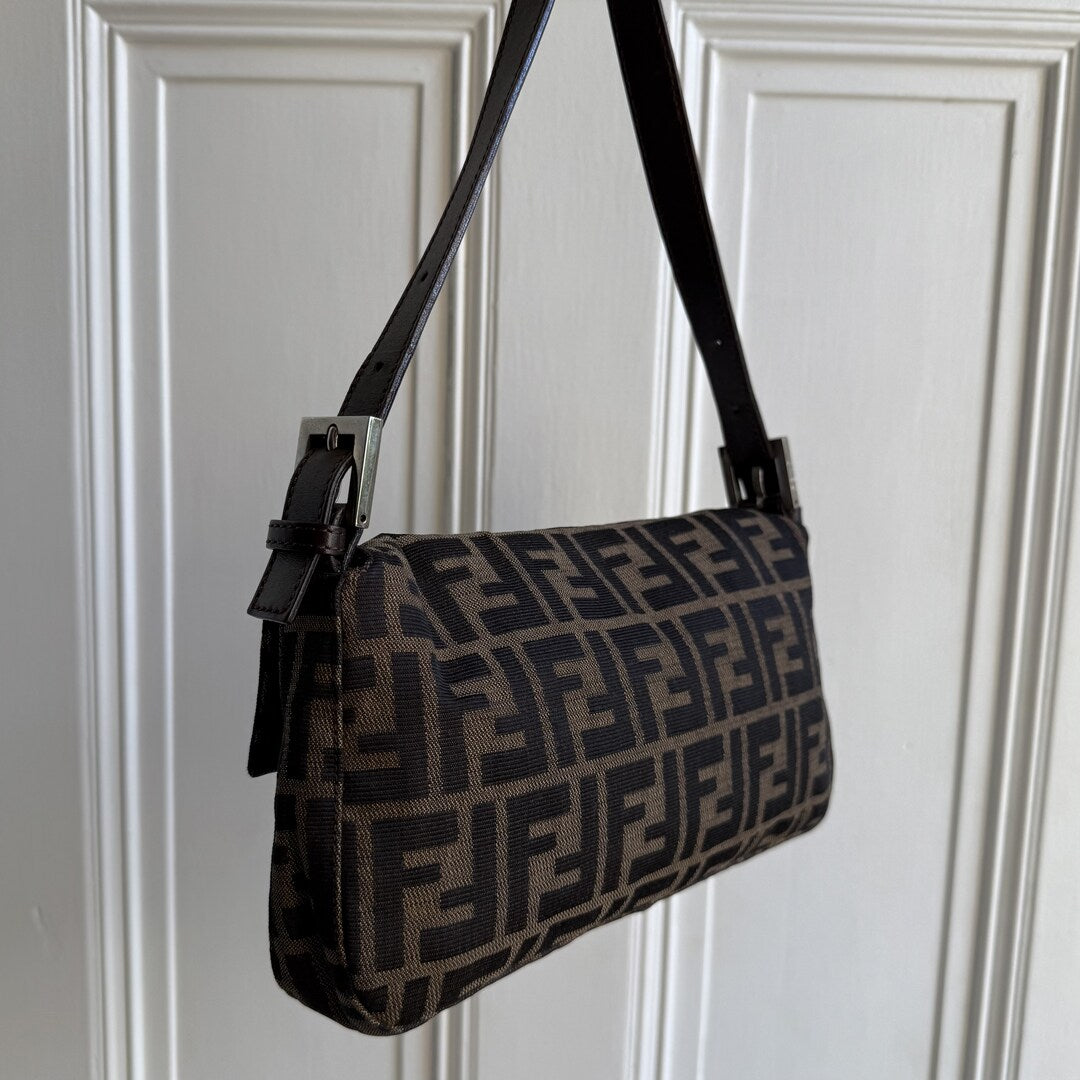 Fendi Mamma Baguette Zucca Shoulder Bag