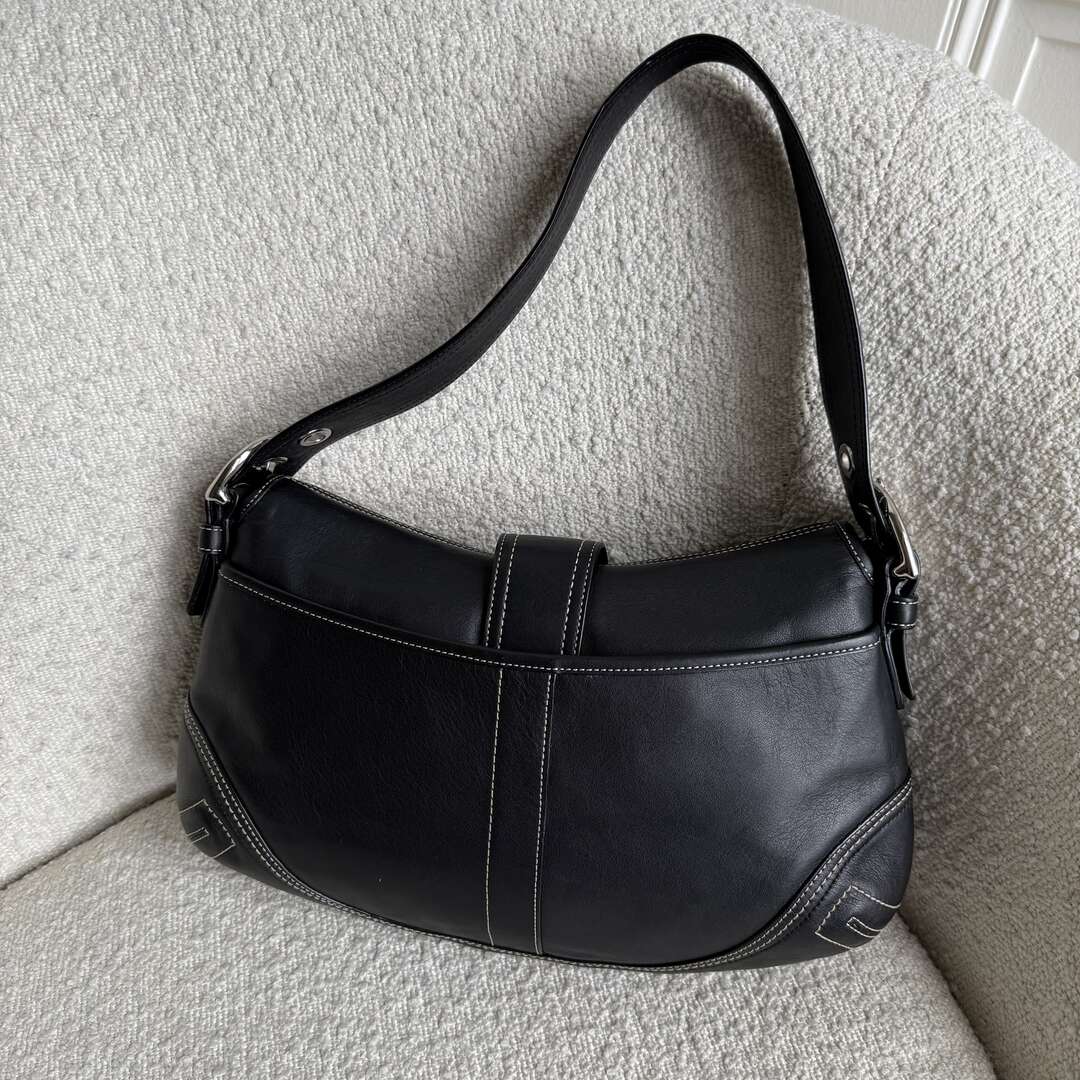 Coach Soho Leather Black Shoulder Bag