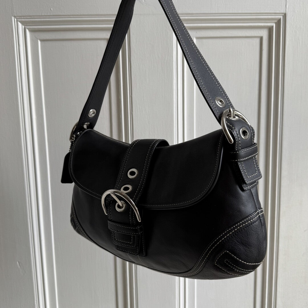 Coach Soho Leather Black Shoulder Bag