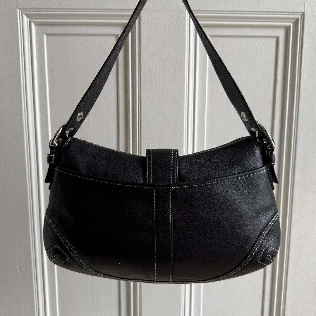 Coach Soho Leather Black Shoulder Bag