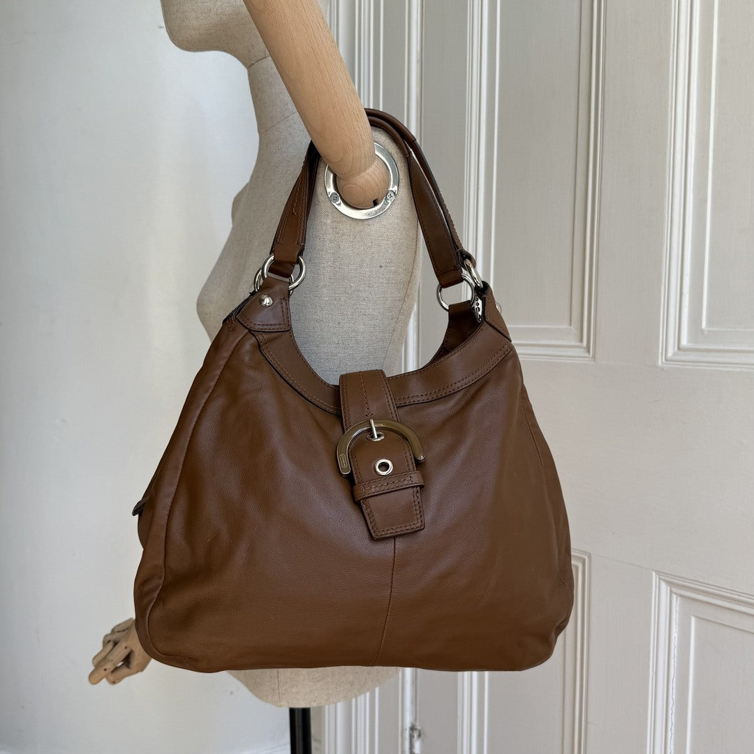Coach Soho Hobo Leather Brown Shoulder Bag