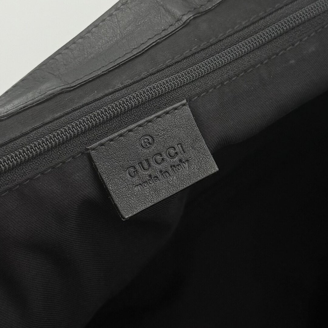 Gucci Abbey Black Leather Tote Bag