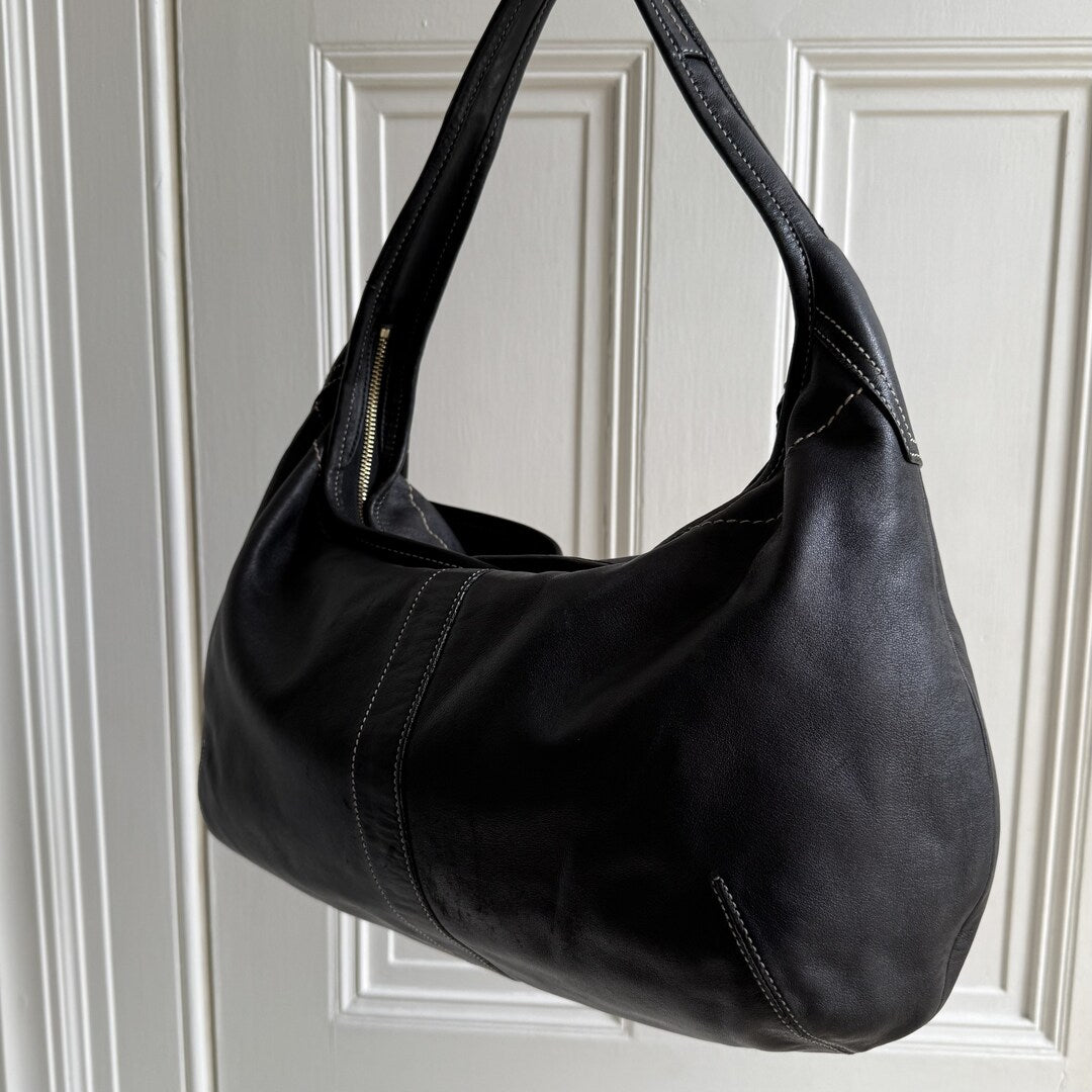 Coach Hobo XL Leather Black Shoulder Bag