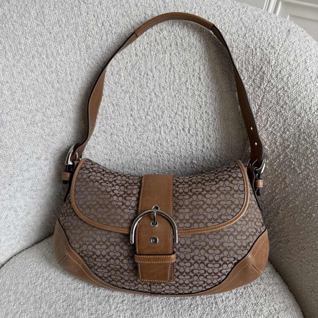Coach Soho Mini Signature Brown Shoulder Bag