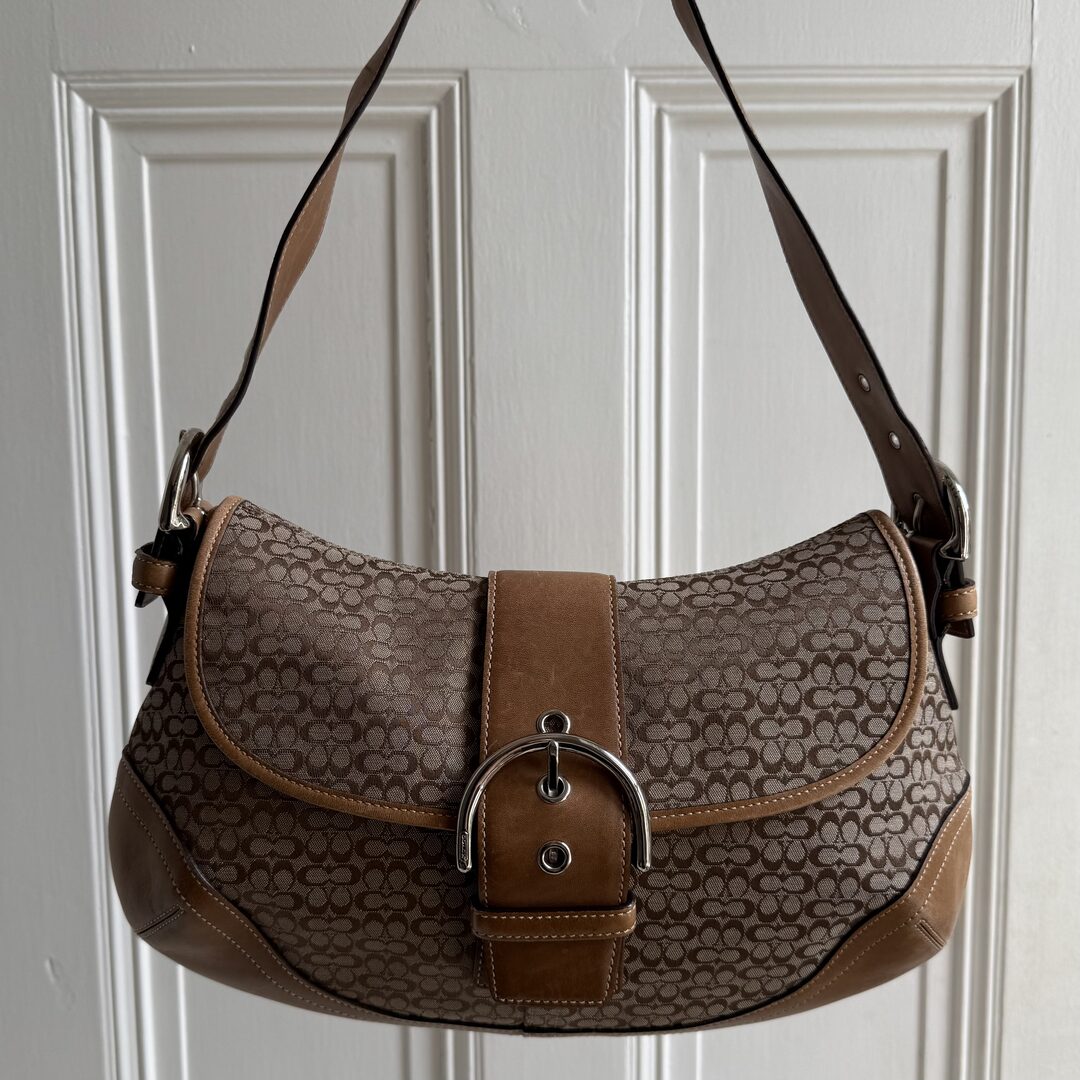 Coach Soho Mini Signature Brown Shoulder Bag