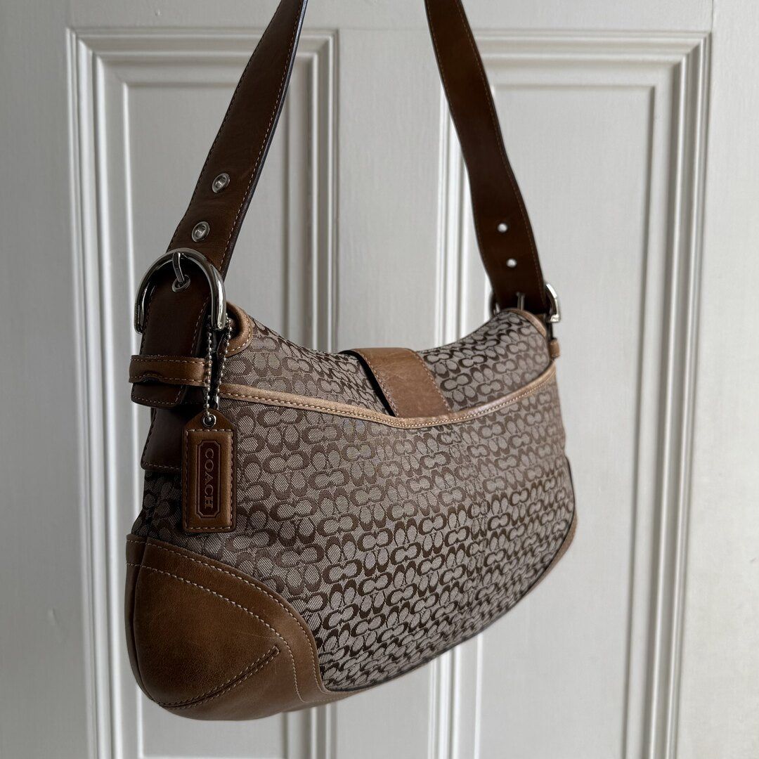 Coach Soho Mini Signature Brown Shoulder Bag