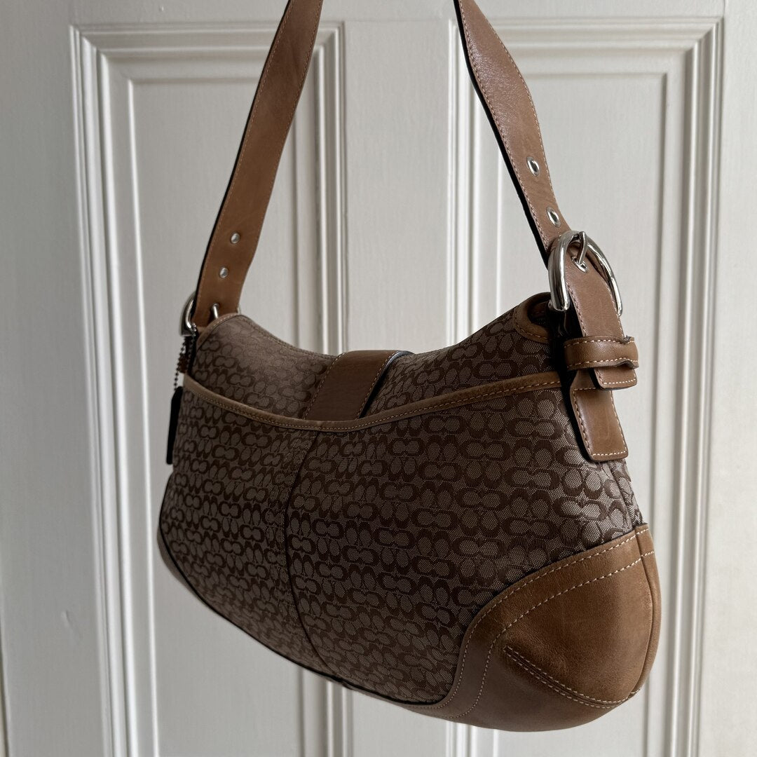 Coach Soho Mini Signature Brown Shoulder Bag