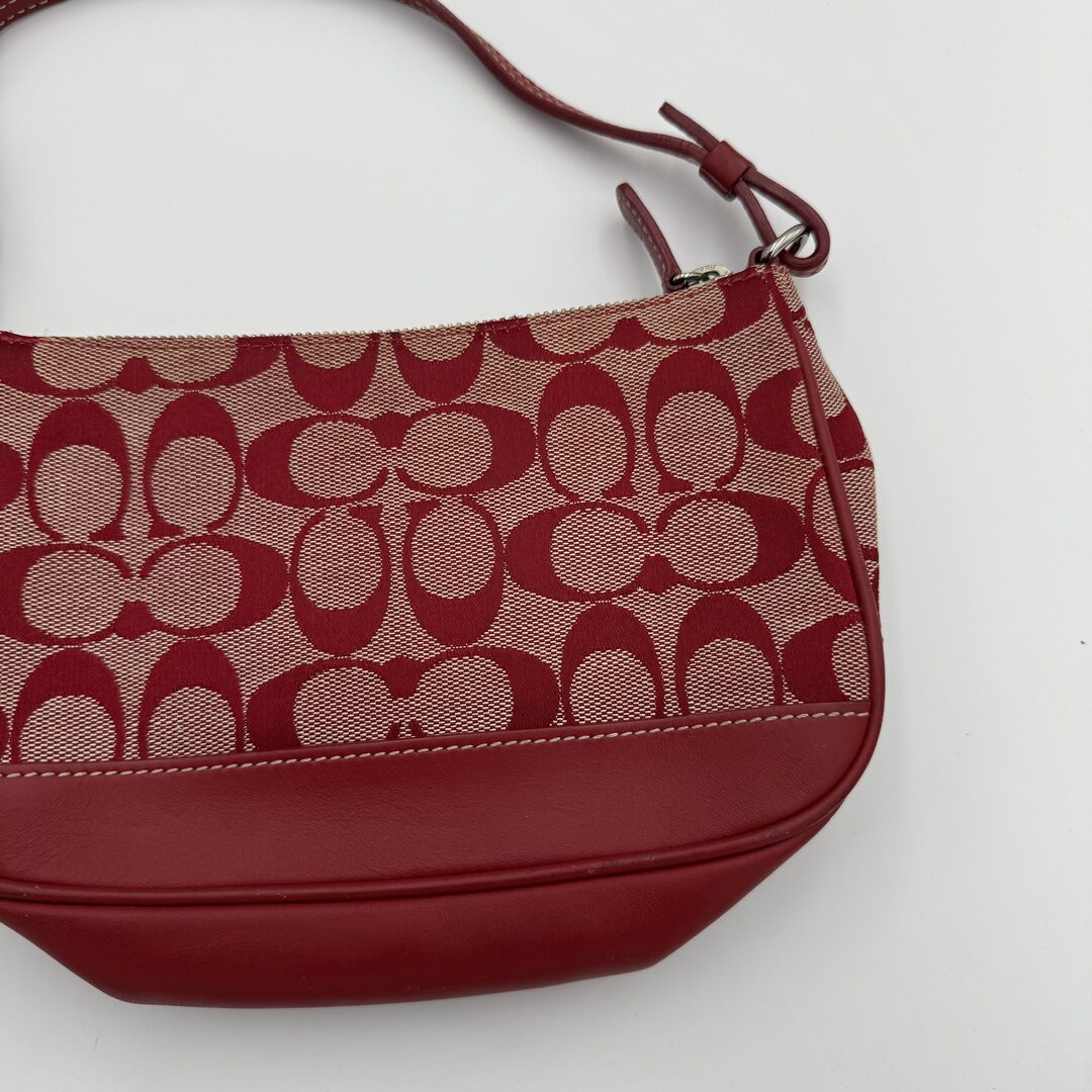 Rare Coach Signature Demi Red Shoulder Bag