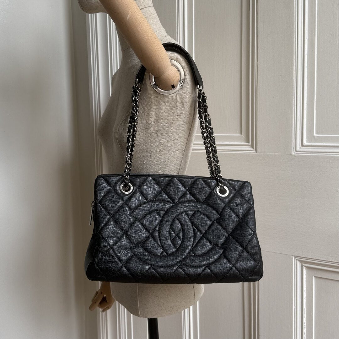 2011 Chanel CC Matelasse Timeless Black Chain Shoulder Bag