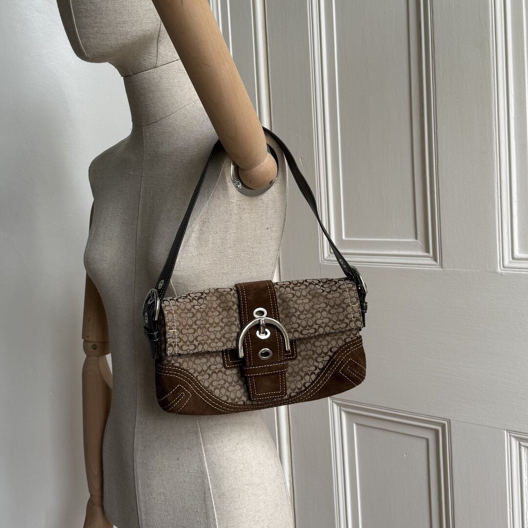 Coach Signature Mini Soho Brown Shoulder Bag