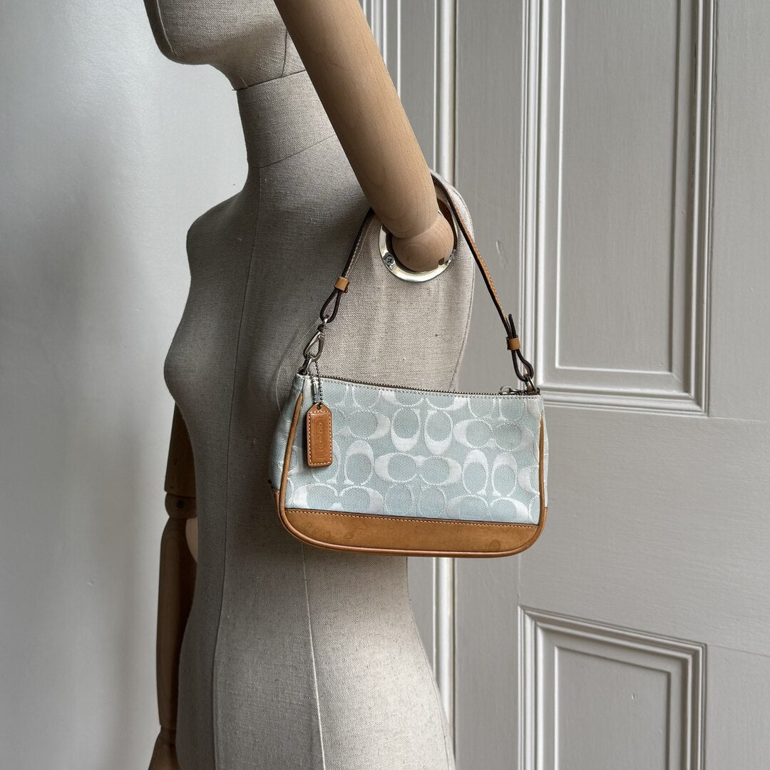 Coach Signature Demi Blue Shoulder Bag