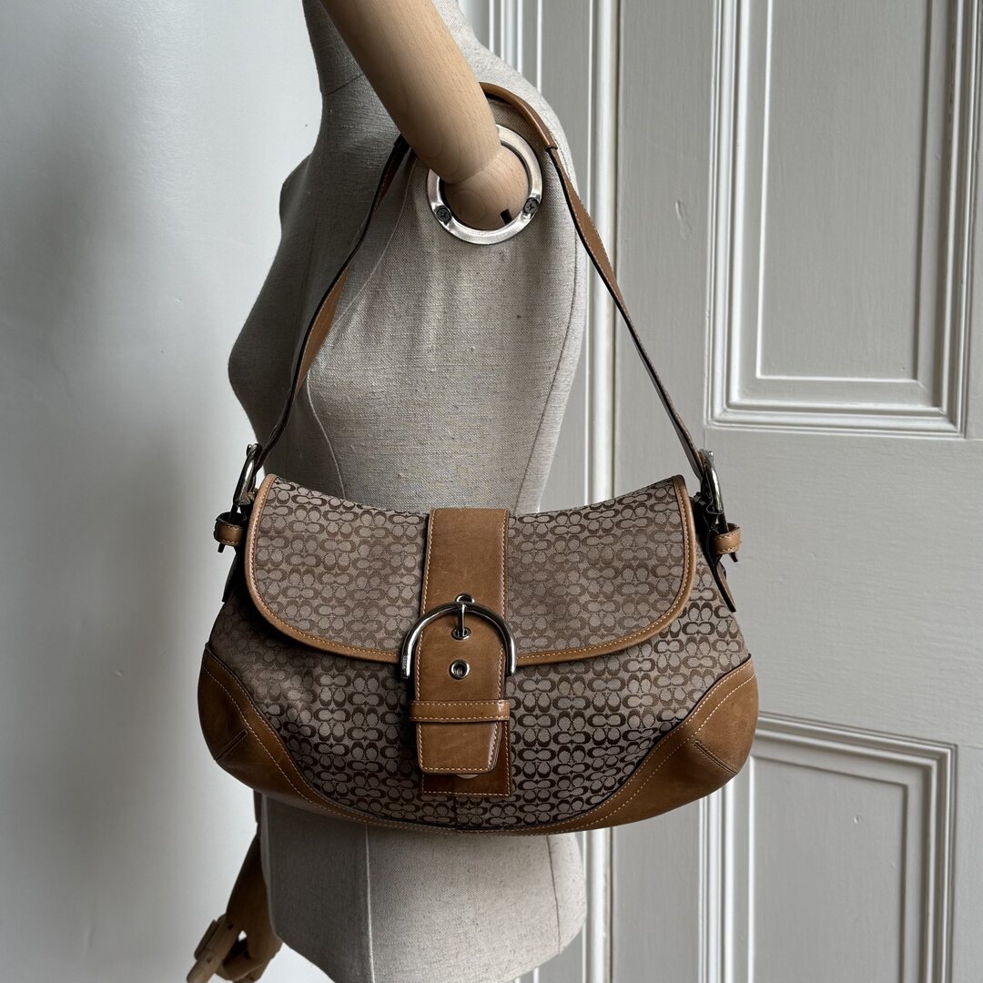 Coach Soho Mini Signature Brown Shoulder Bag