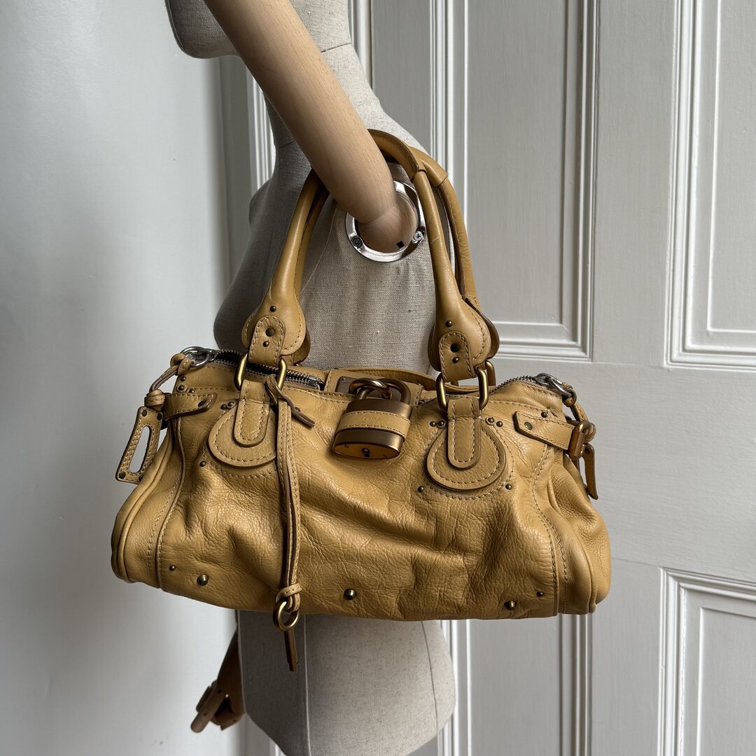 Chloe Paddington Leather Yellow Shoulder Bag