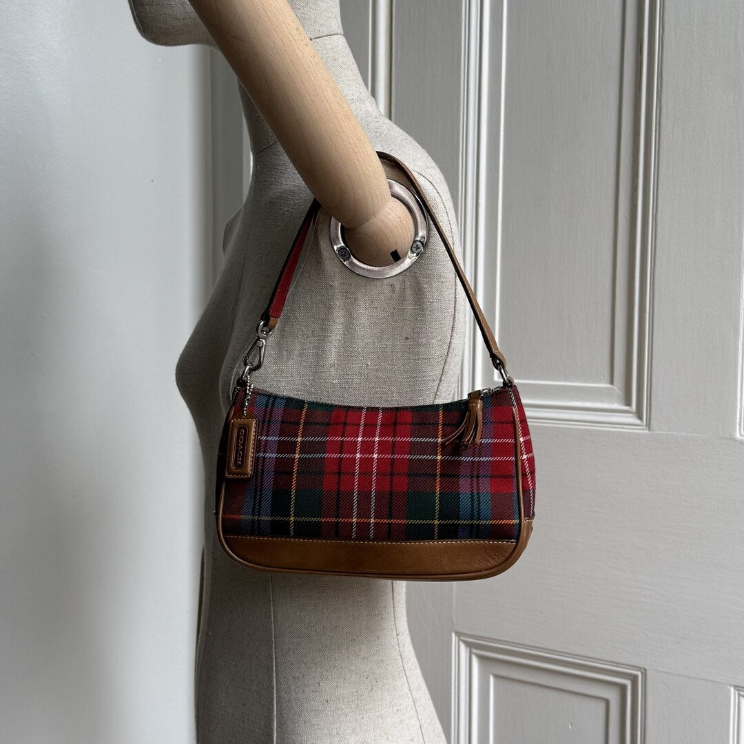 Coach Demi Plaid Shoulder Bag